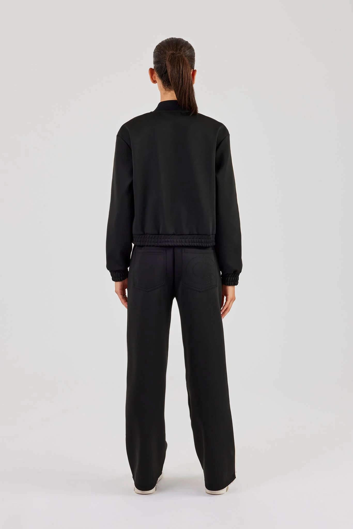 Taping Bomber Jacket & Tailored Trousers - Black - Image 4
