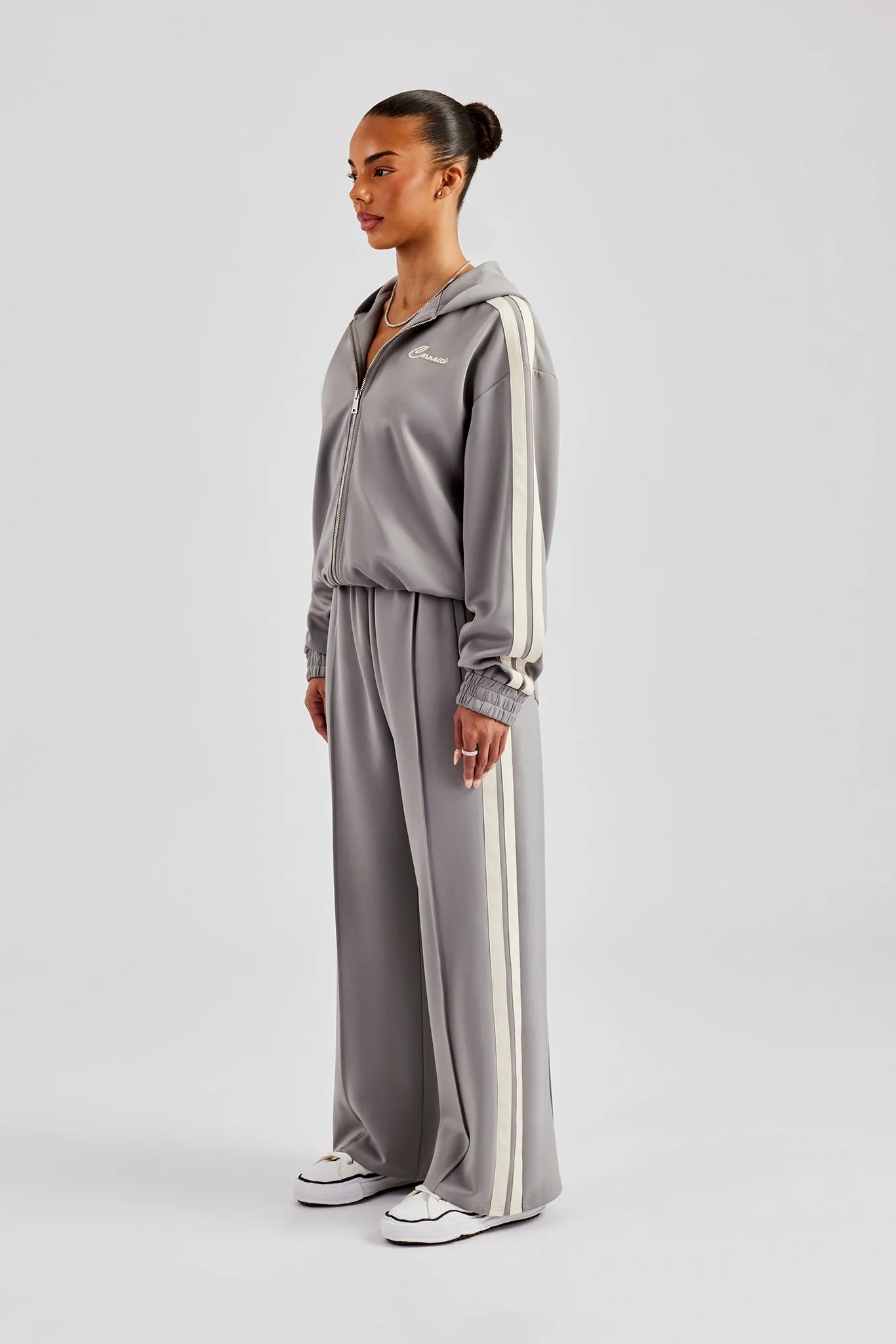 Taping Hooded Tracksuit - Grey - Image 2
