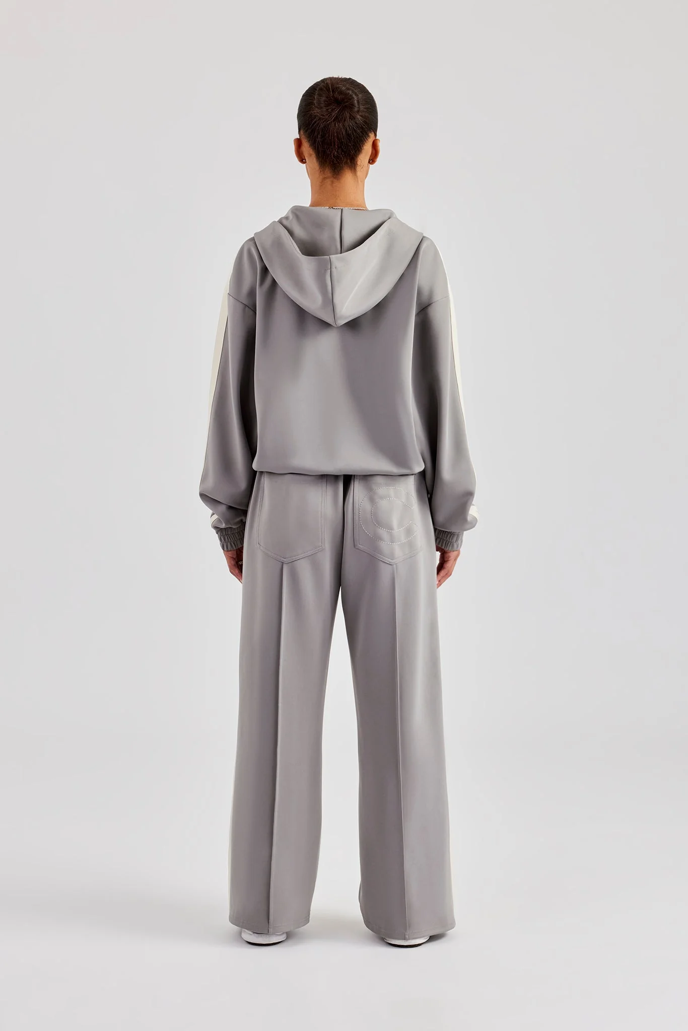 Taping Hooded Tracksuit - Grey - Image 3