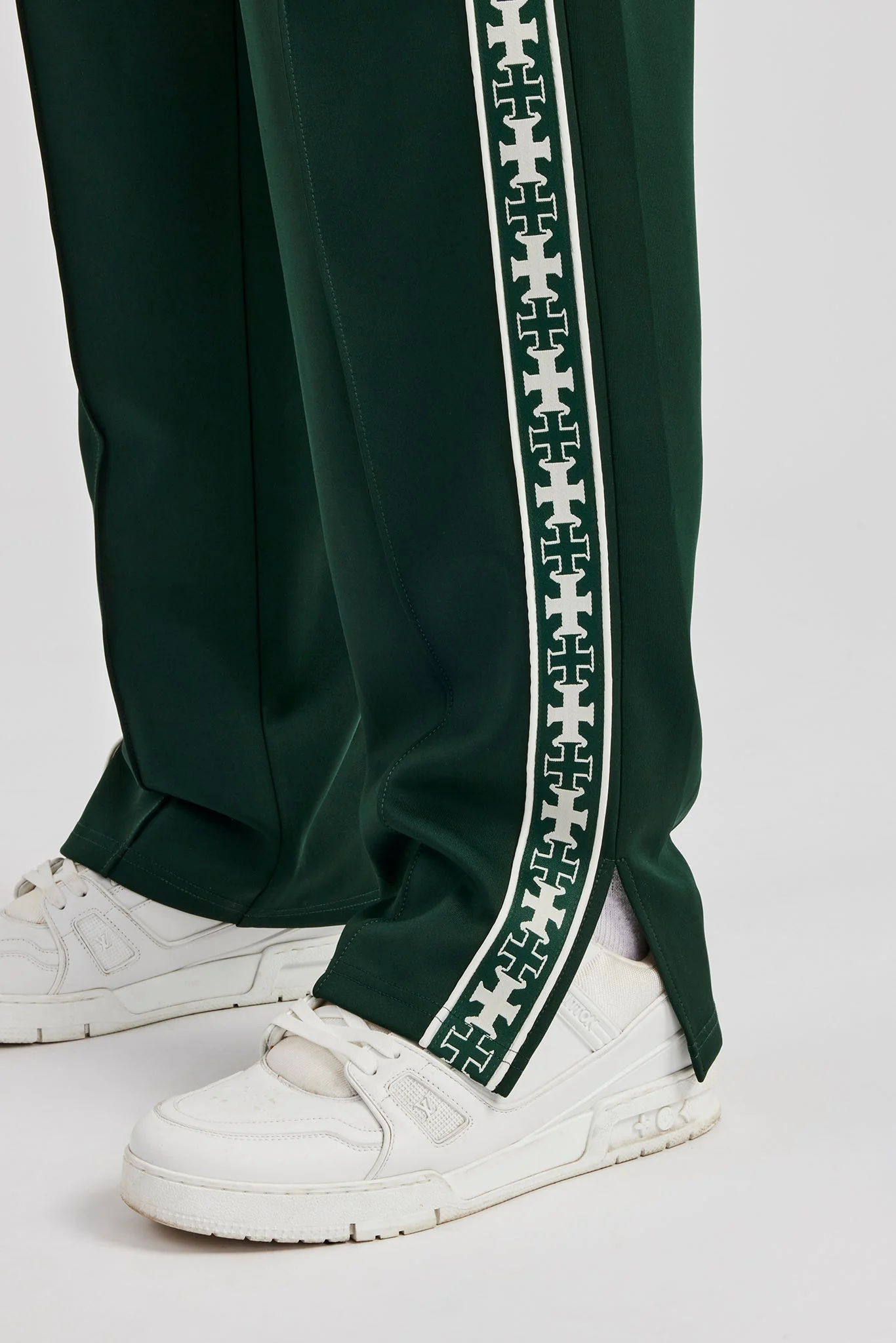Taping Split Hem Track Pant - Forest Green - Image 3