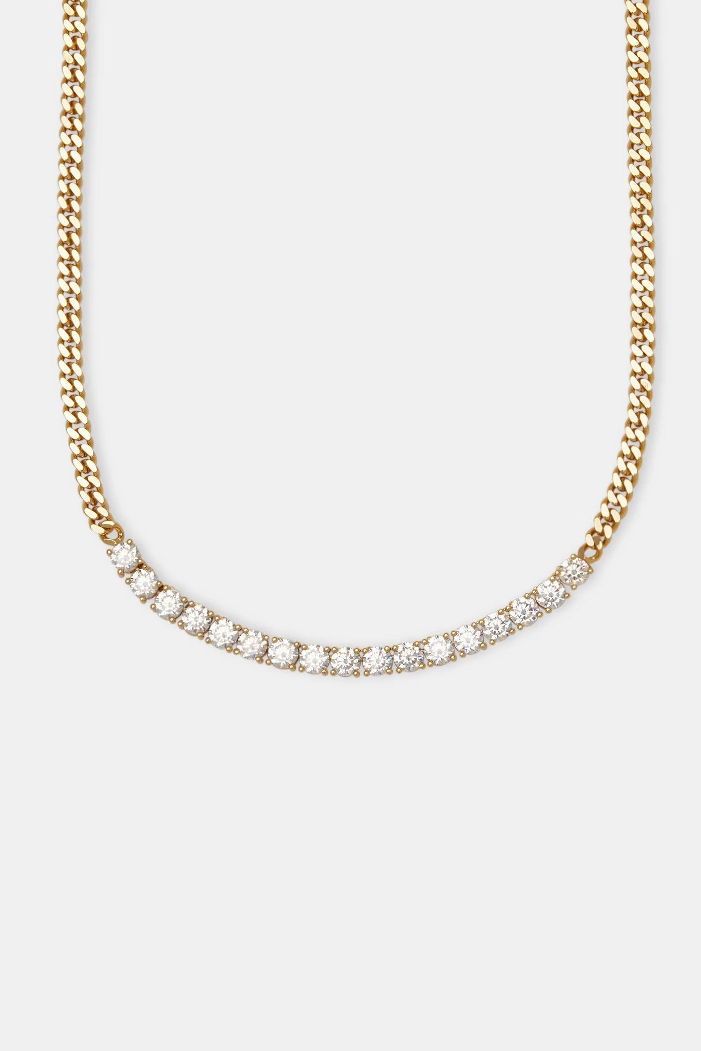 Tennis Centre Cuban Chain - 5mm - Gold - Image 2