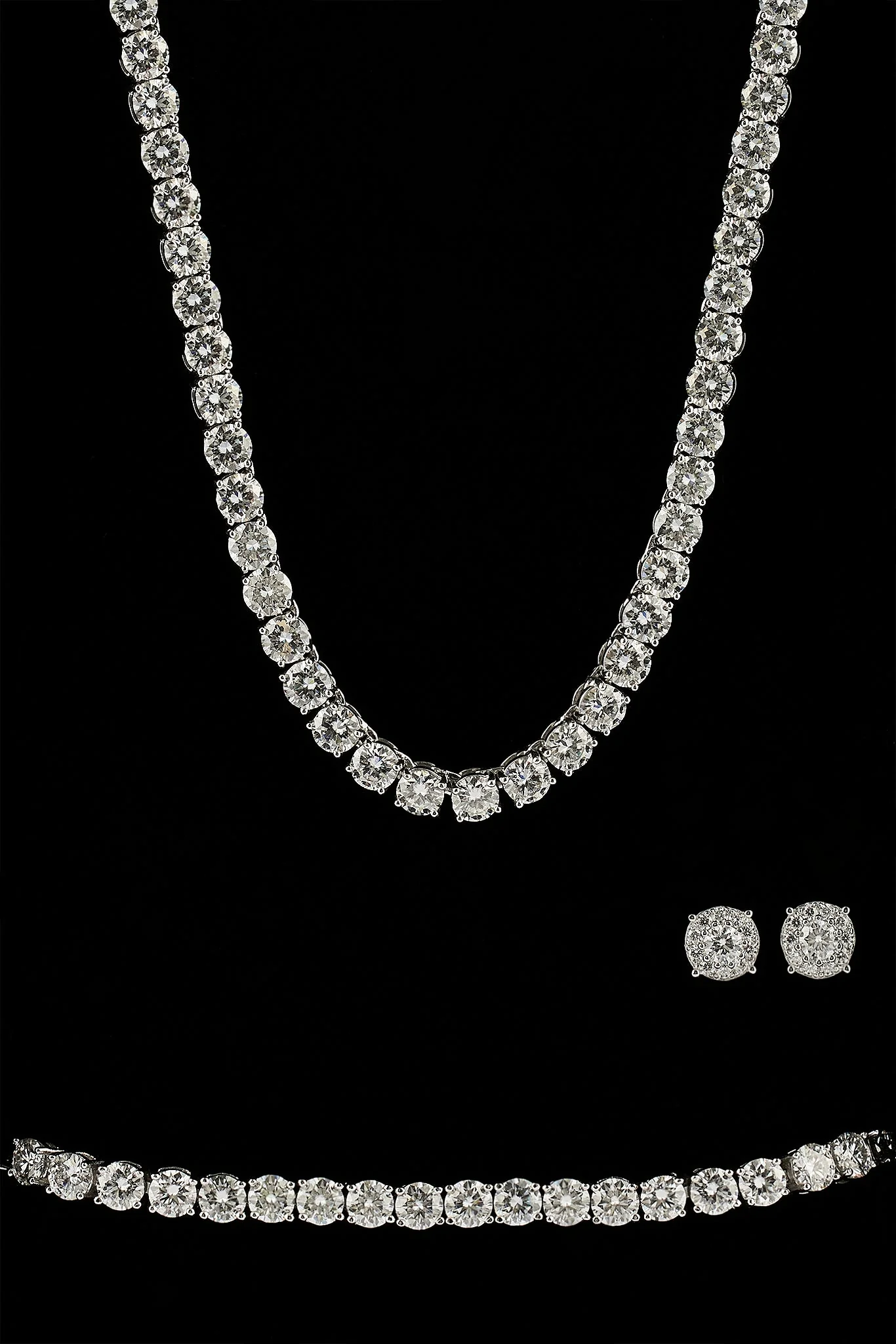 Tennis Chain, Bracelet & Stud - 5mm - Image 2