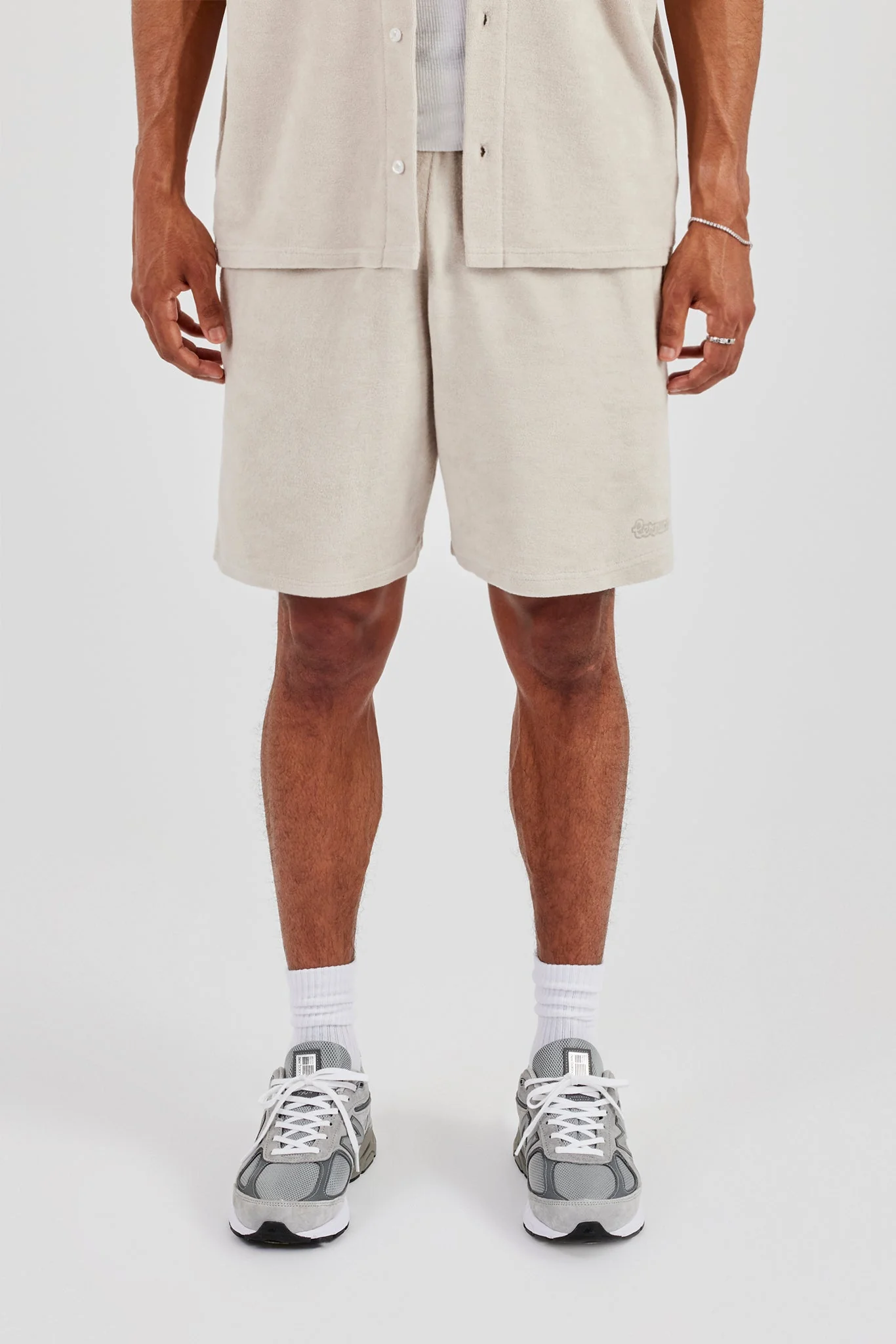 Terry Towelling Relaxed Short - Beige - Image 2