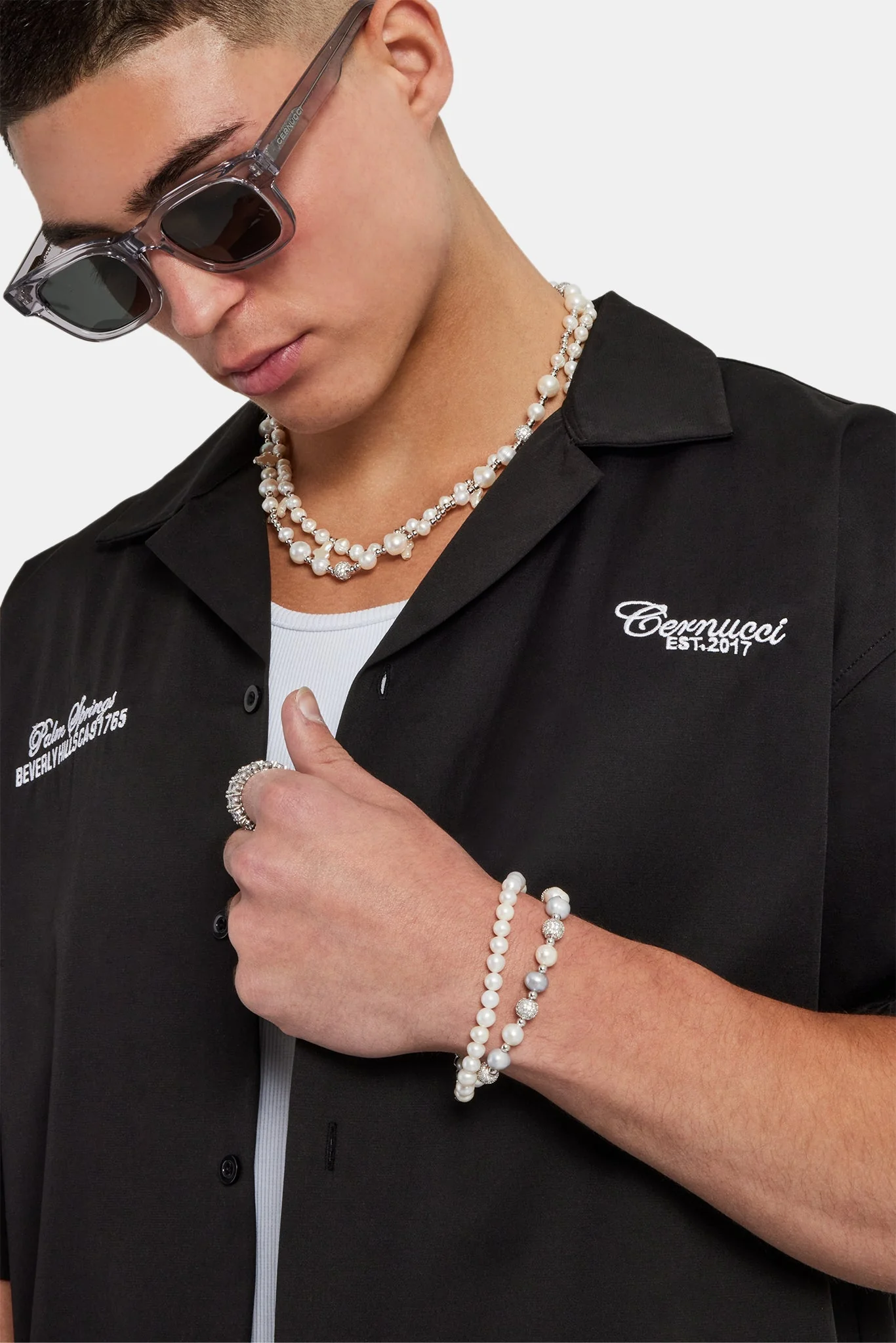 Text Print Boxy Shirt - Black - Image 5