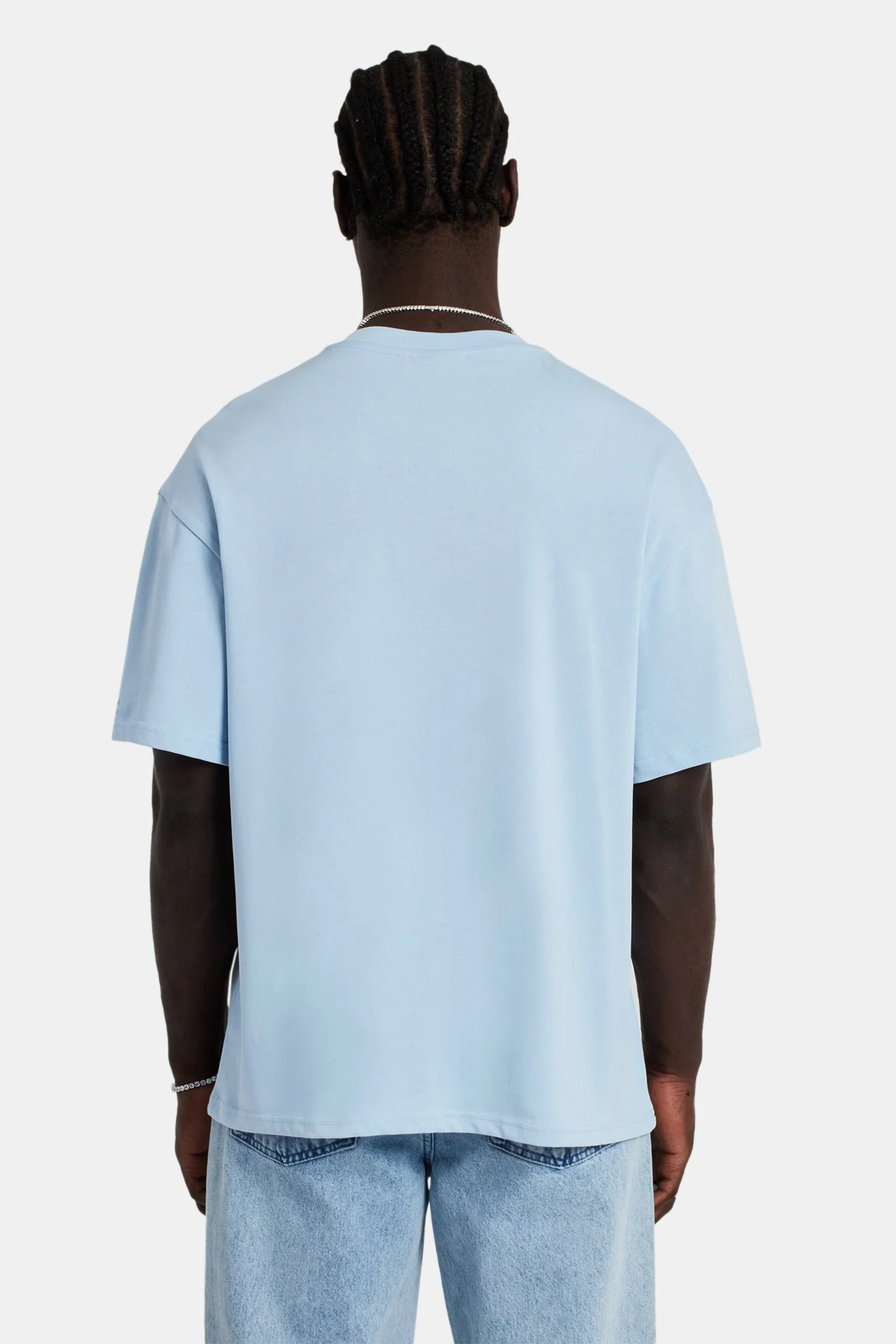 Tonal Logo Oversized T-Shirt - Light Blue - Image 3