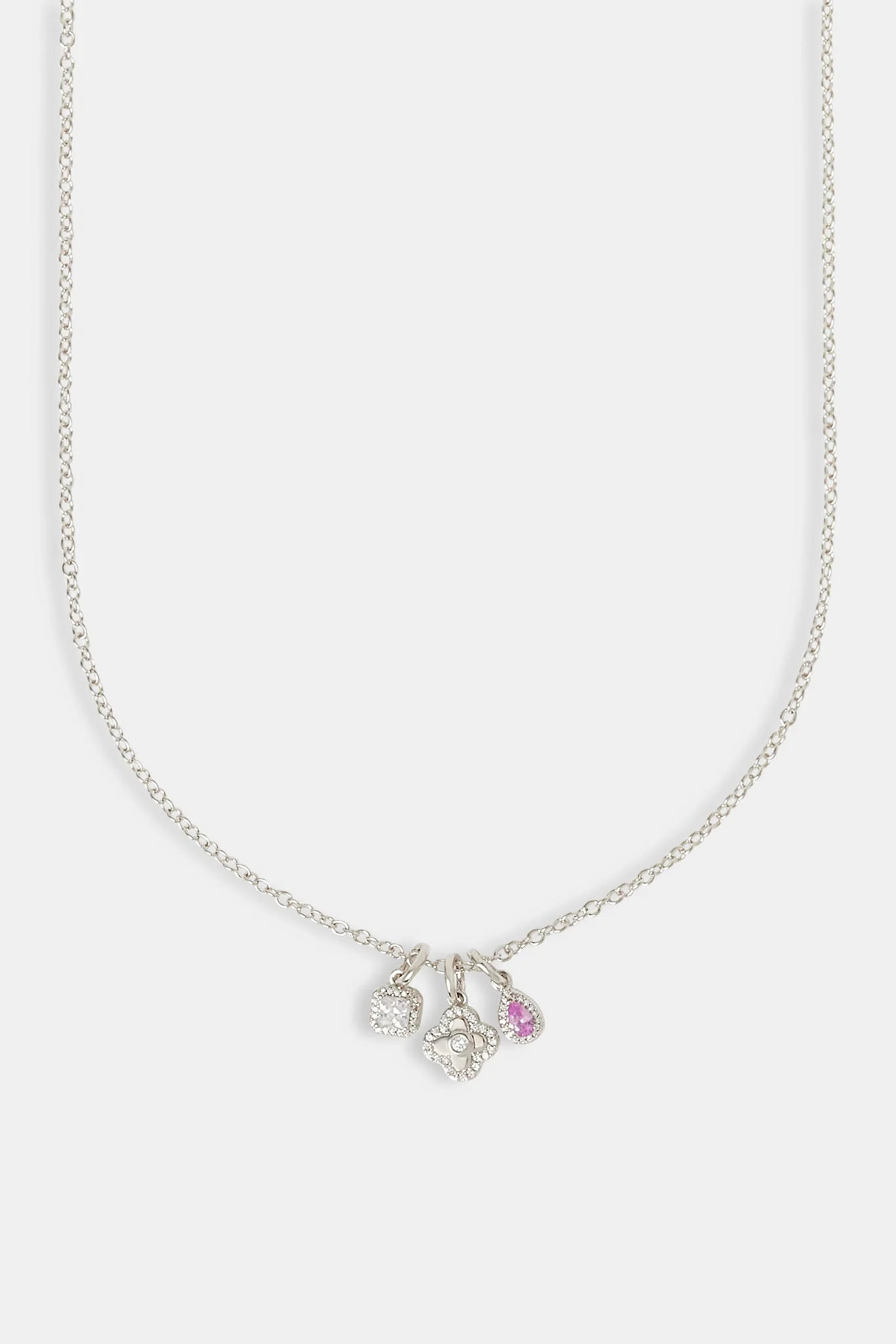 Triple Motif and Multi Gem Necklace - 10mm - Image 2