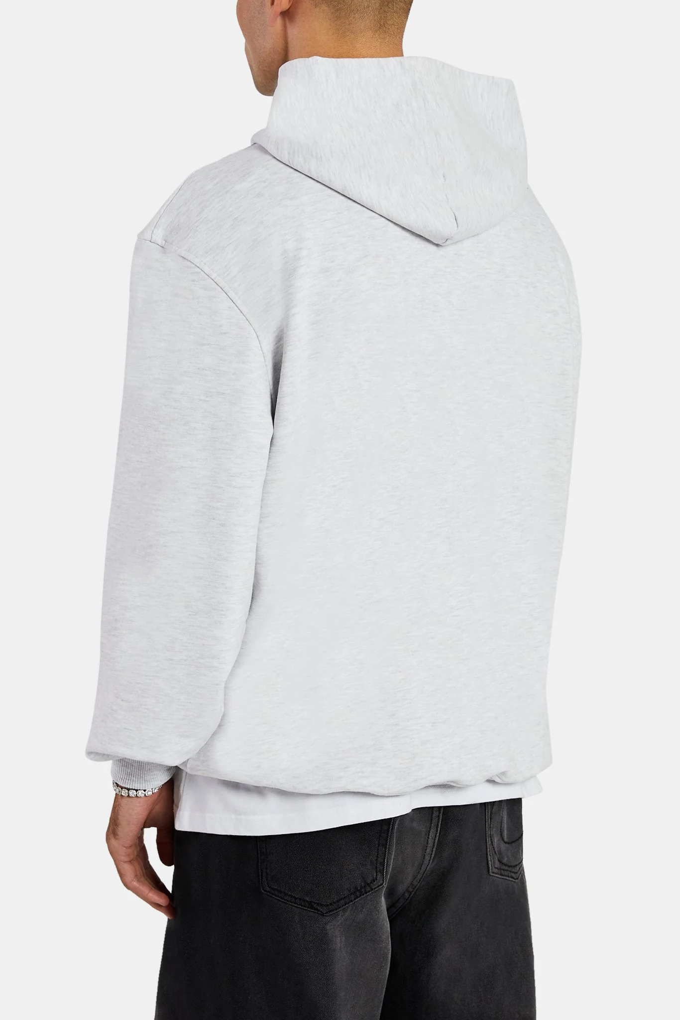 University Hoodie - Light Grey Marl - Image 4
