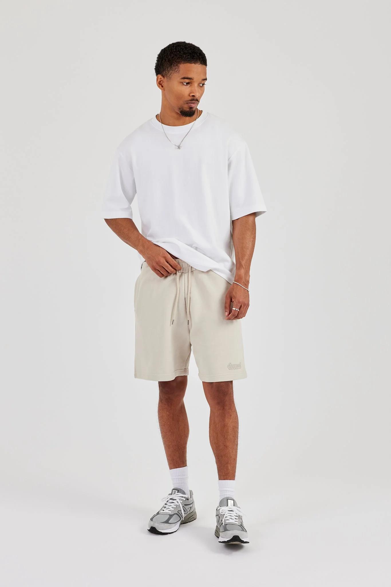 Washed Relaxed Embroidered short - Washed Stone - Image 5
