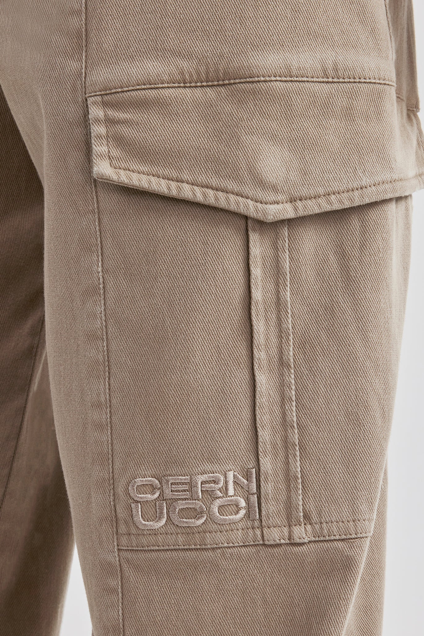 Washed Twill Trouser - Brown - Image 3
