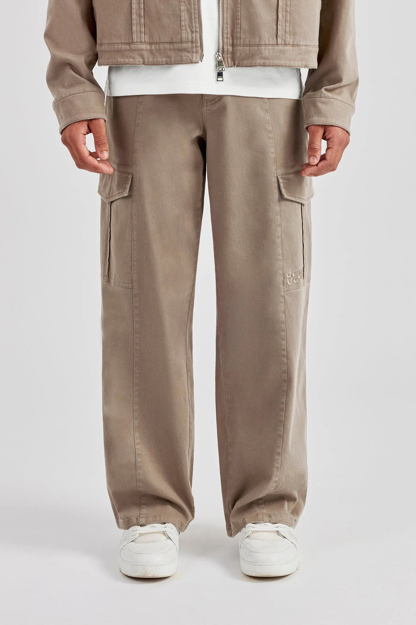 Washed Twill Trouser - Brown - Image 4