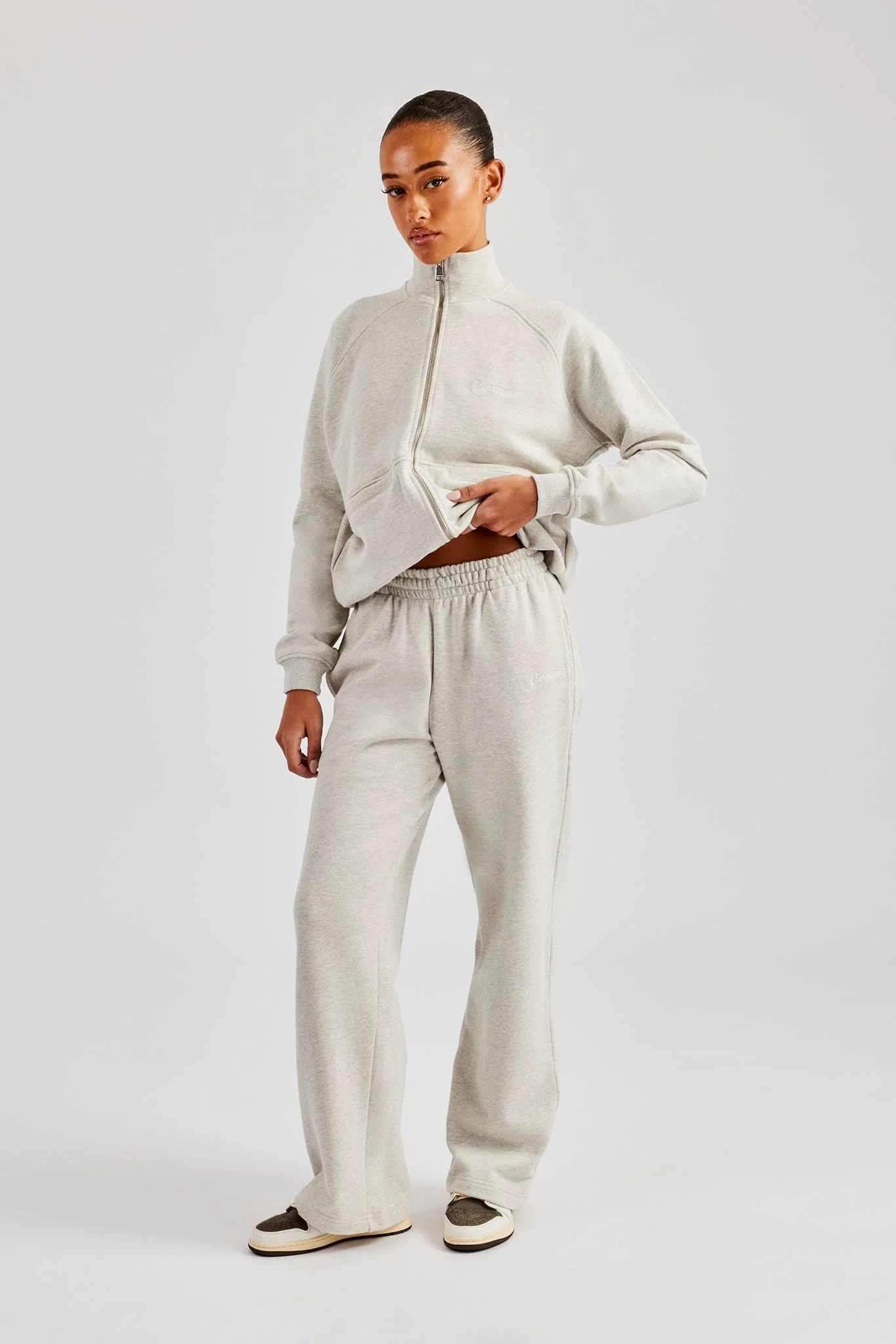 Wide Leg Jogger - Ash Grey - Image 2