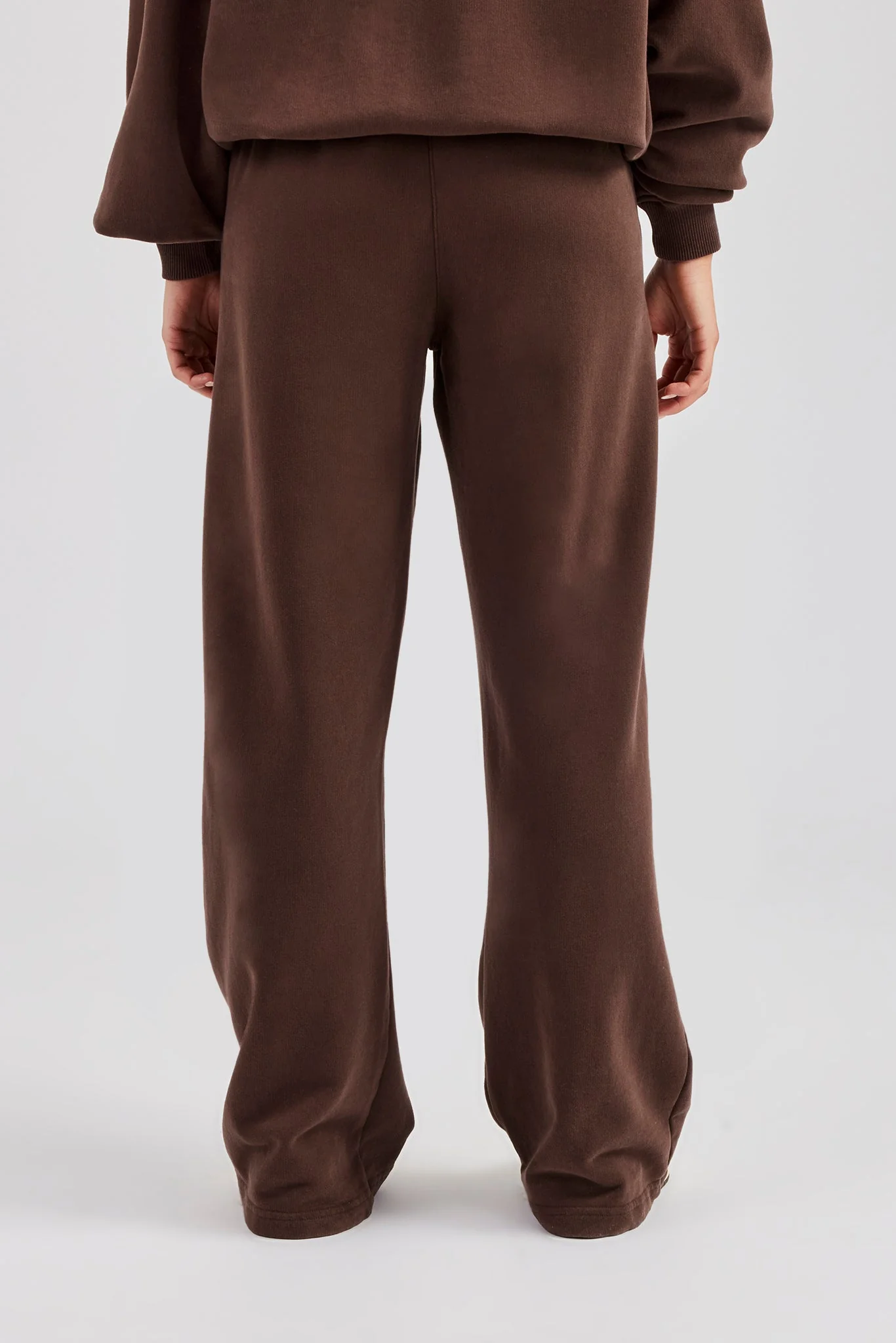 Wide Leg Jogger - Chocolate - Image 4