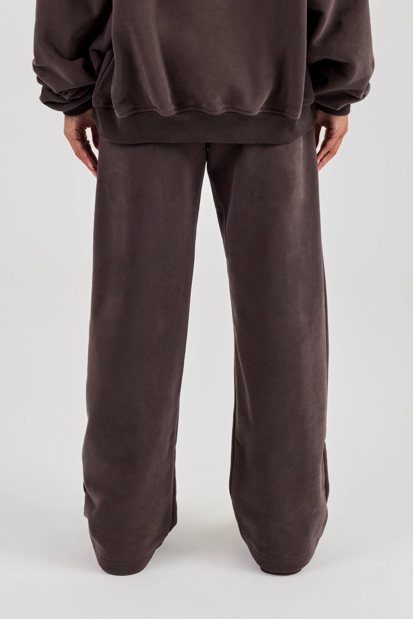 Wide Leg Jogger - Coffee - Image 3