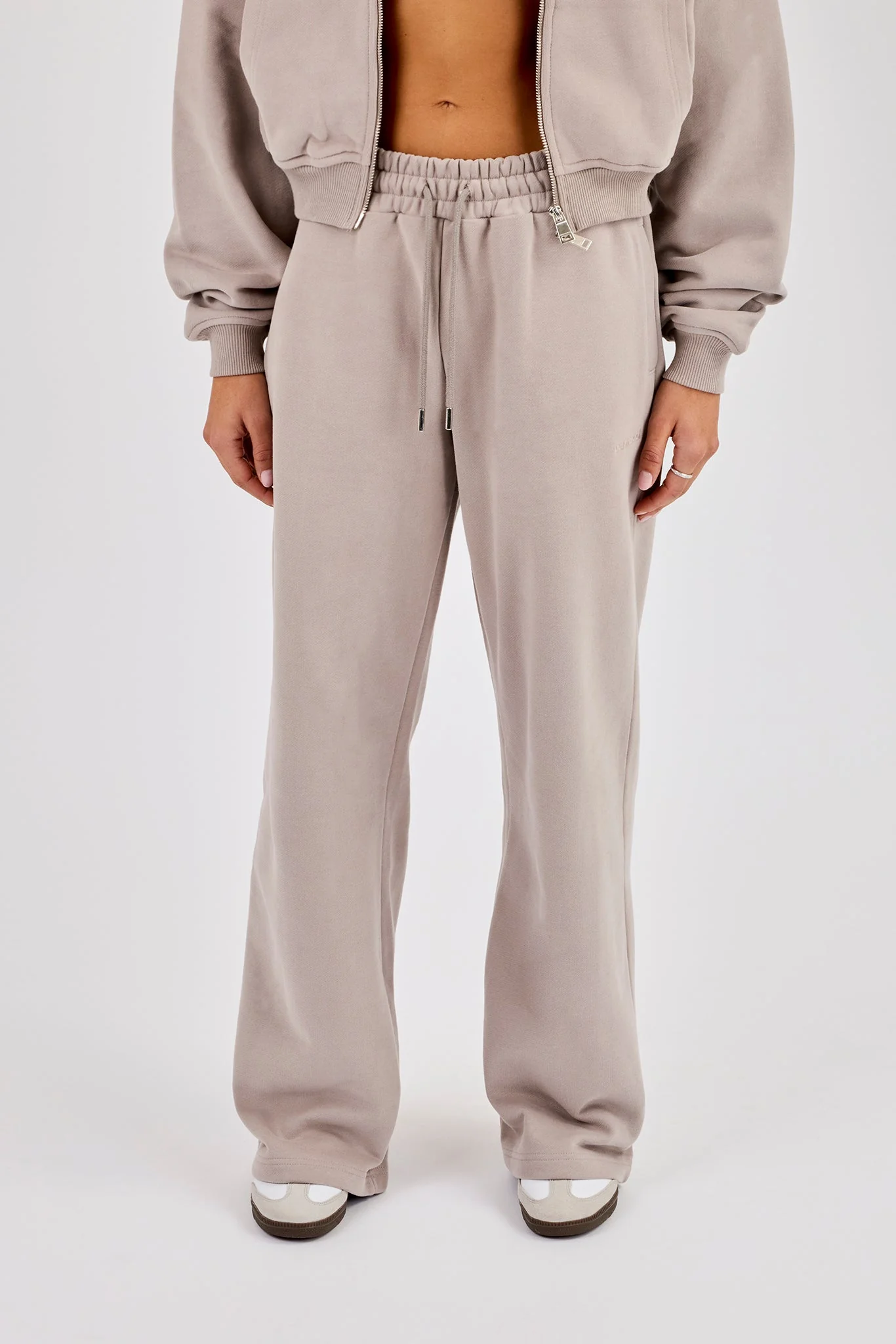 Wide Leg Jogger - Stone - Image 3
