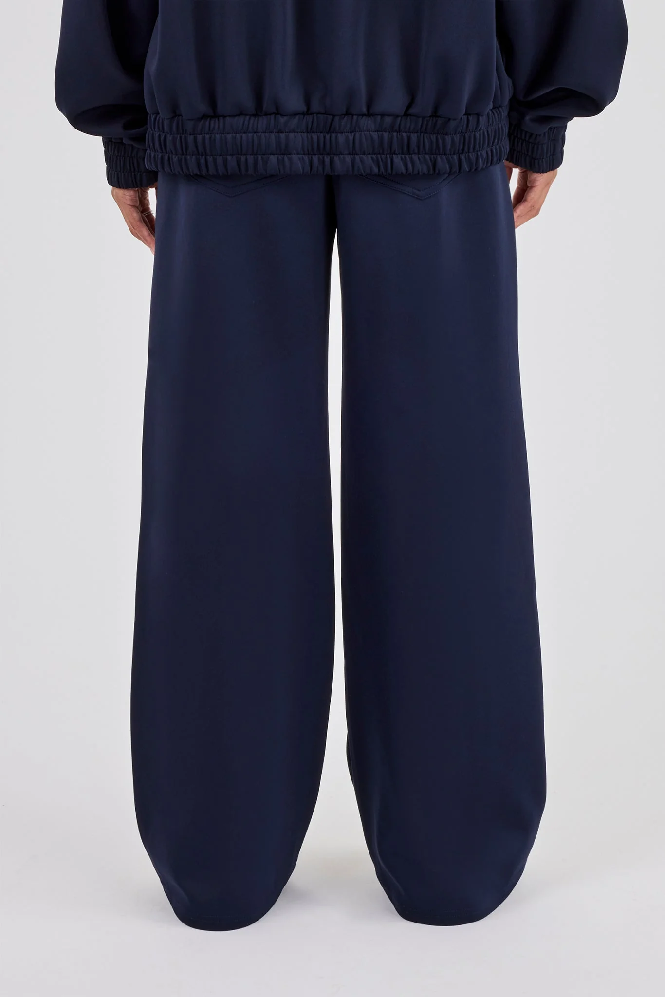 Wide Leg Varsity Panel Trouser - Navy - Image 3