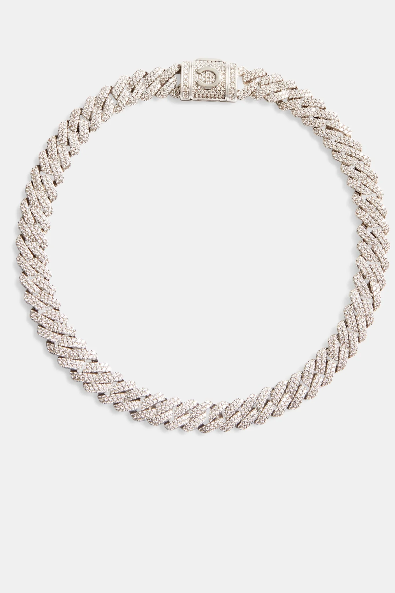 Womens 10mm Iced Prong Cuban Choker - Image 2