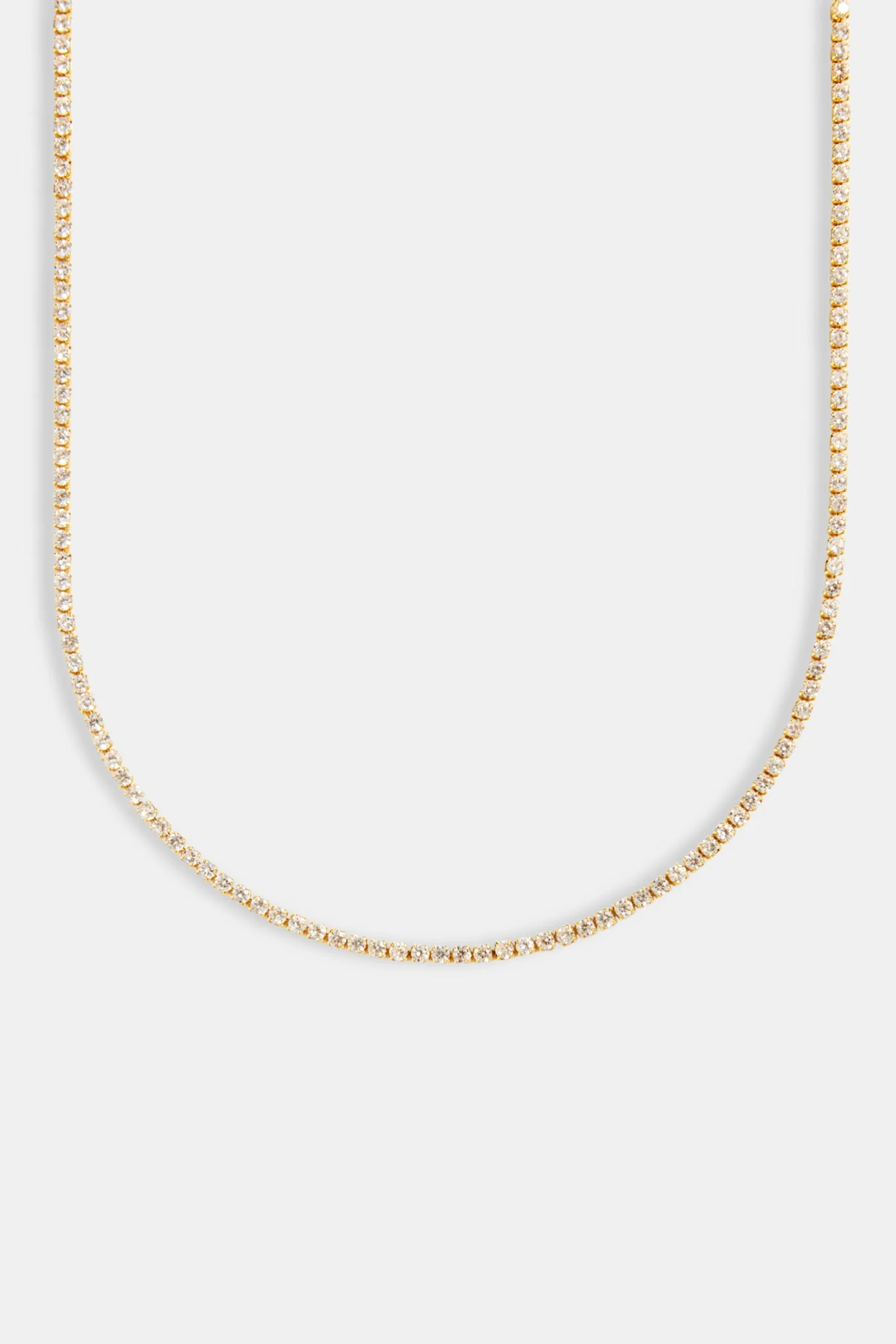 Womens 2.5mm Micro Tennis Choker - Gold - Image 2