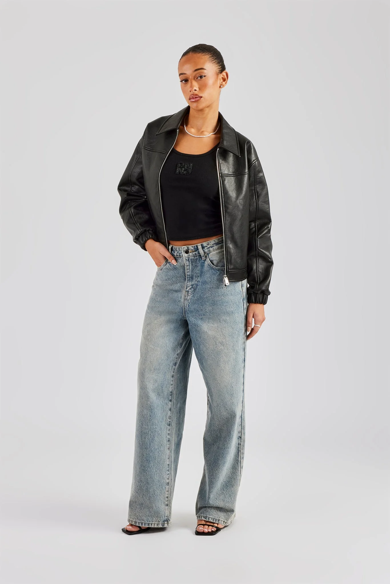 Womens Baggy Fit Jean - Antique Wash - Image 2
