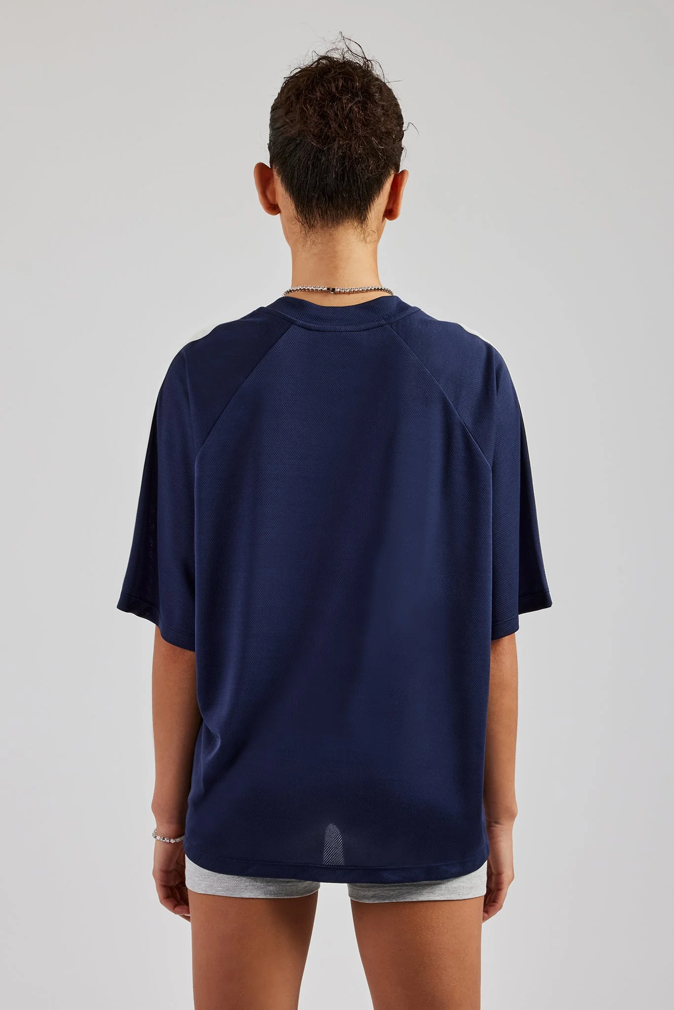 Cernucci Embroidered Football Top - Navy - Image 3