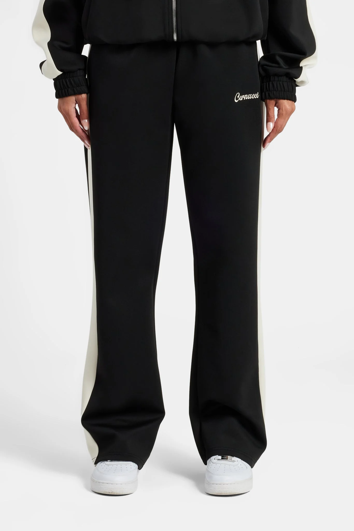 Womens Contrast Panel Track Pant - Black - Image 2