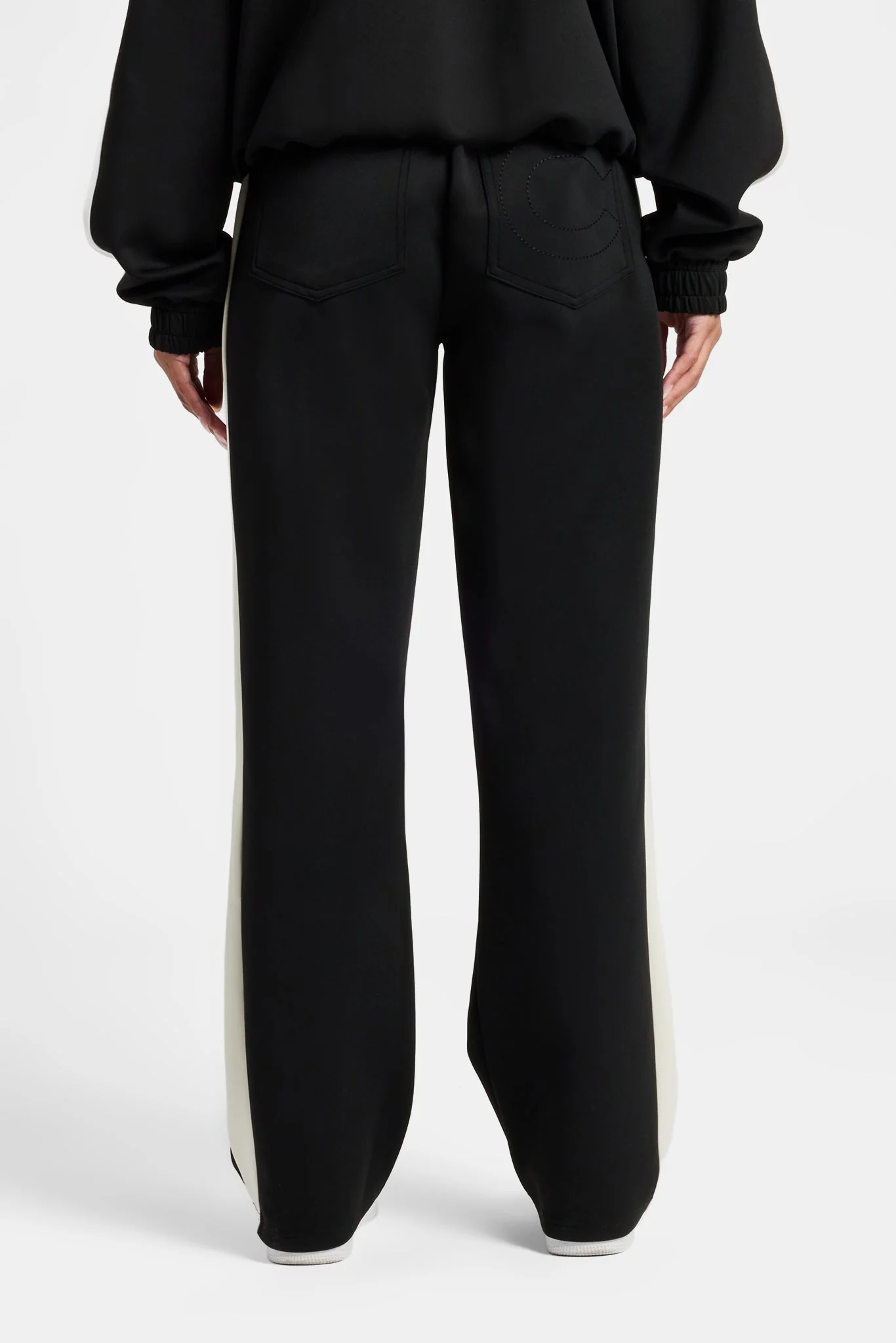 Womens Contrast Panel Track Pant - Black - Image 3