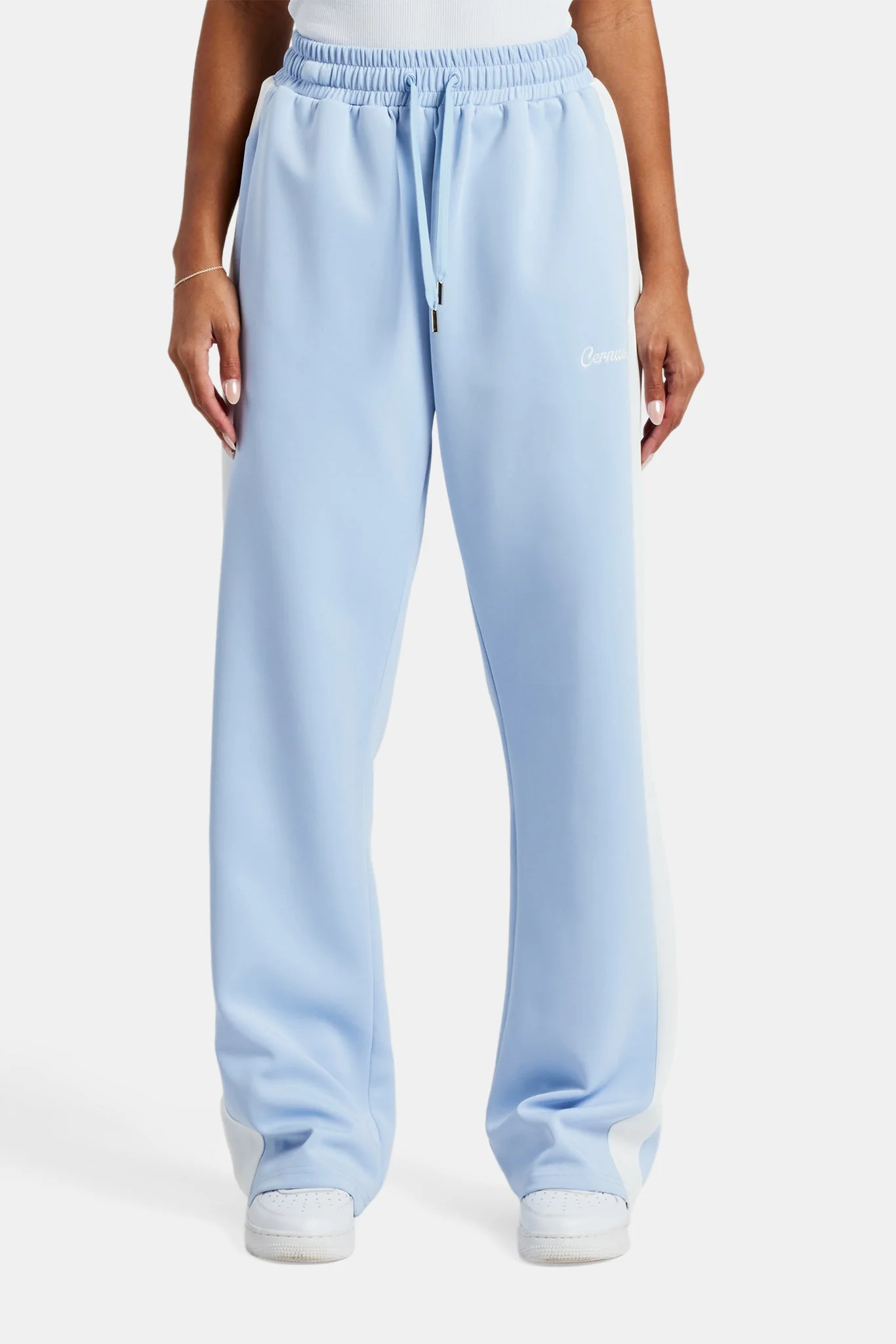 Womens Contrast Panel Track Pant - Light Blue - Image 2
