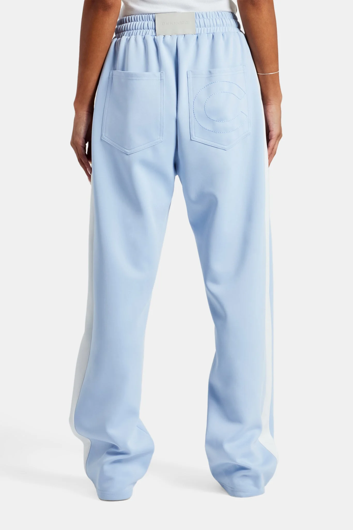 Womens Contrast Panel Track Pant - Light Blue - Image 3