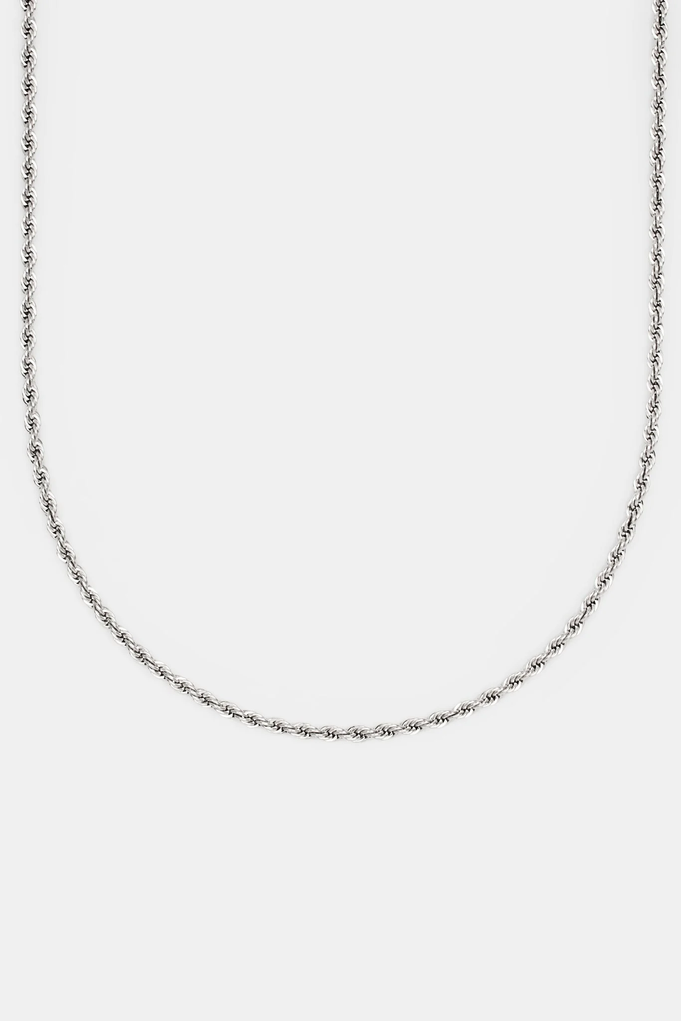 Womens Sterling Silver 3mm Rope Chain