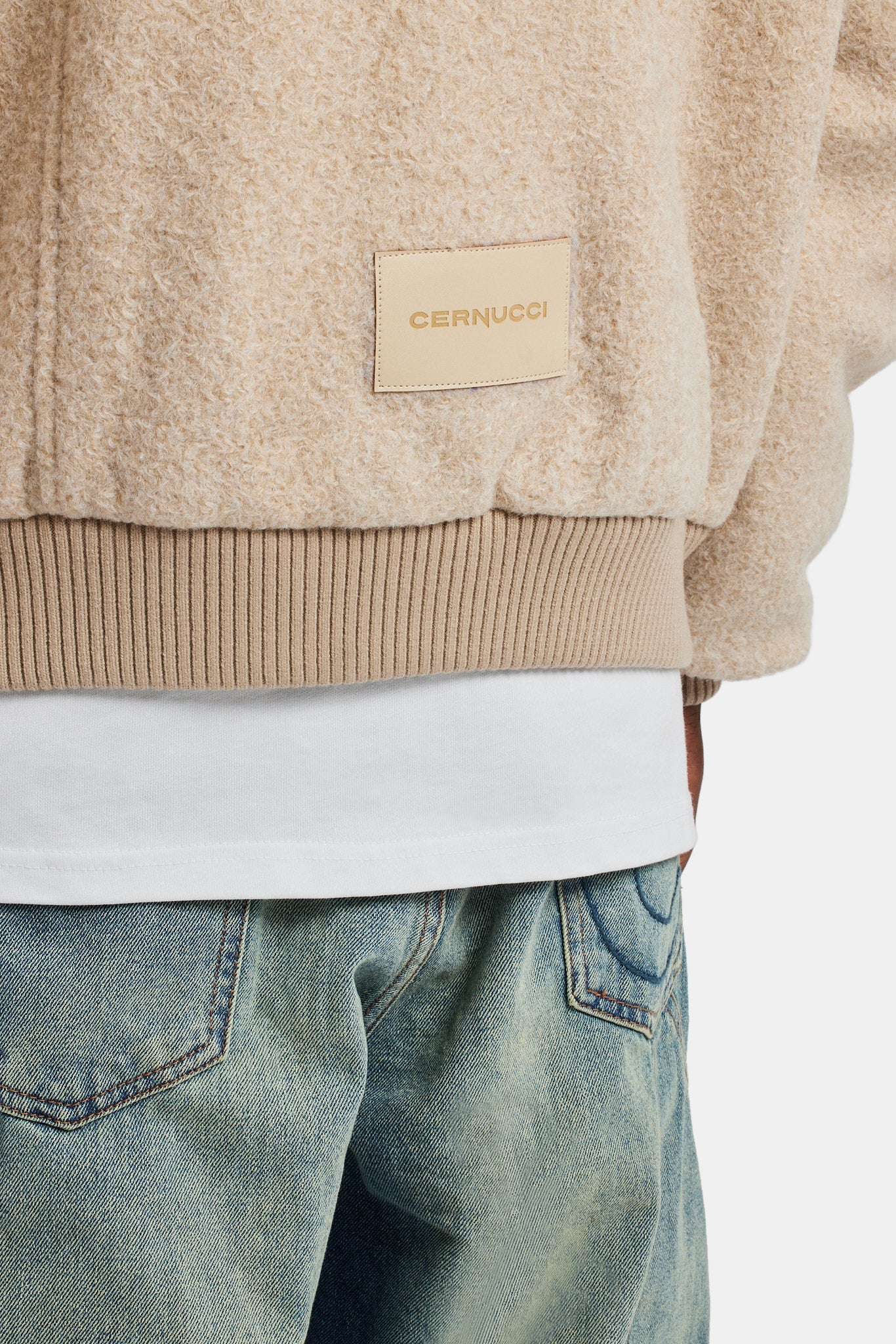 Wool Harrington Jacket - Beige - Image 4