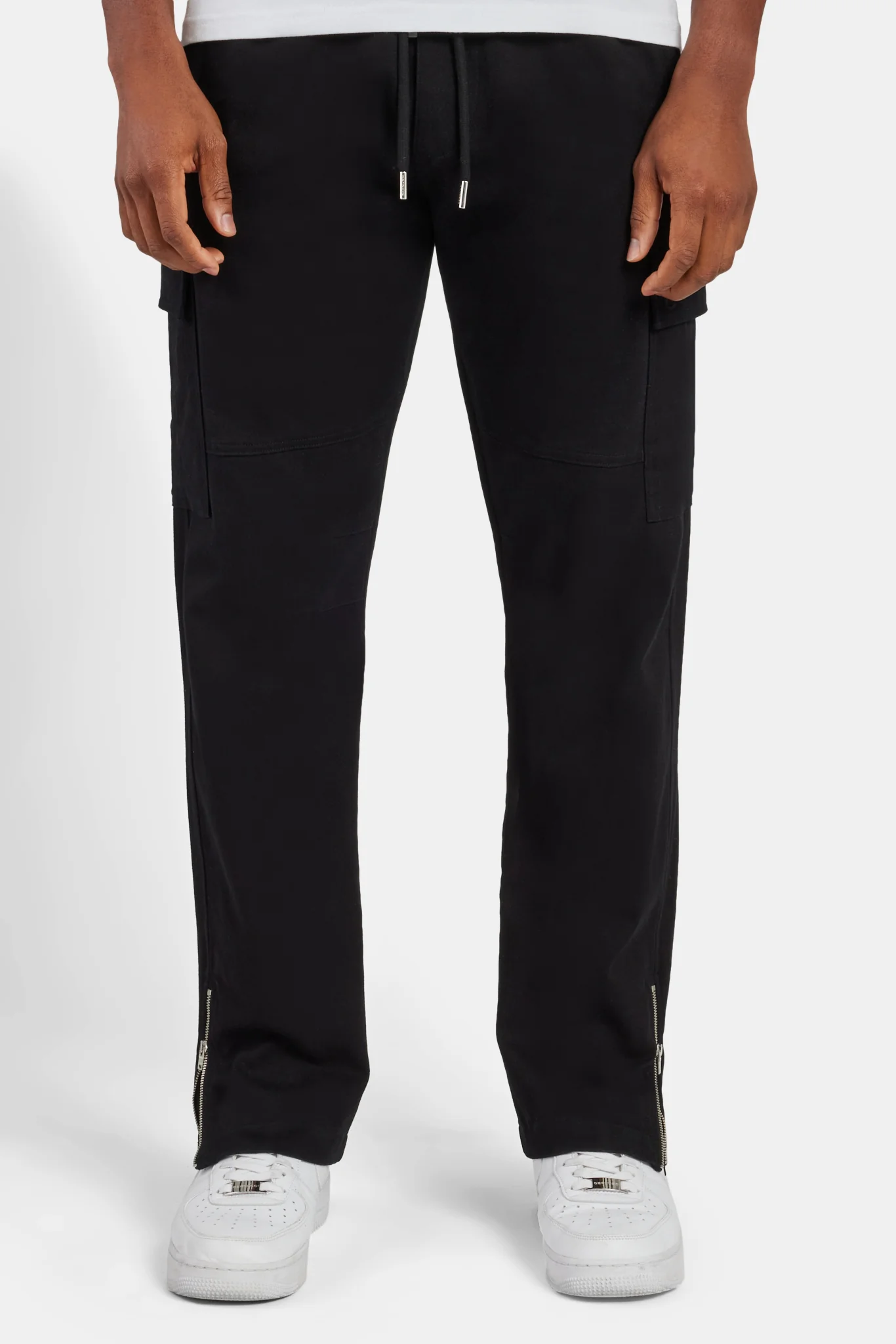 Zip Hem Cargo Trouser - Black - Image 3