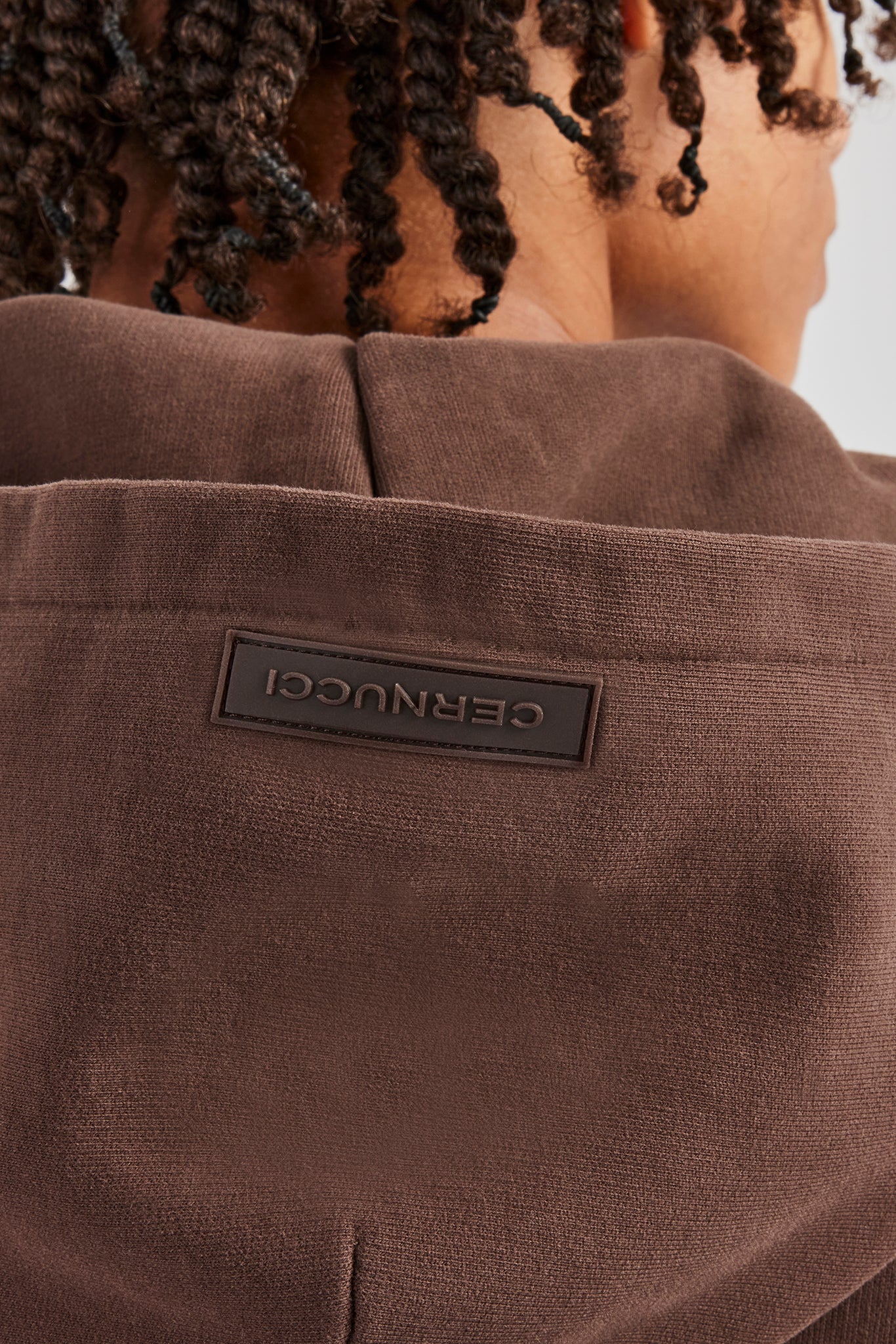 Zip Through Hoodie - Chocolate - Image 3