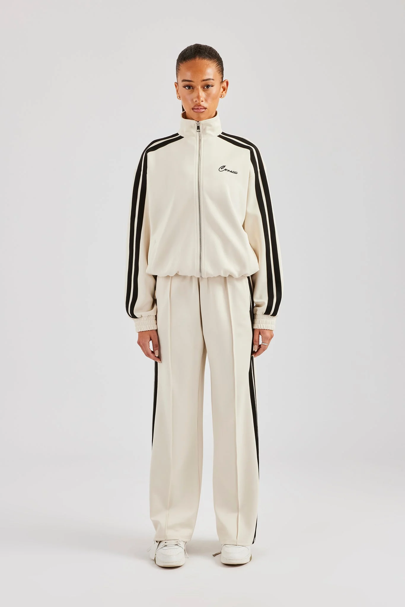 Zip Through Taping Tracksuit - Off White - Image 4