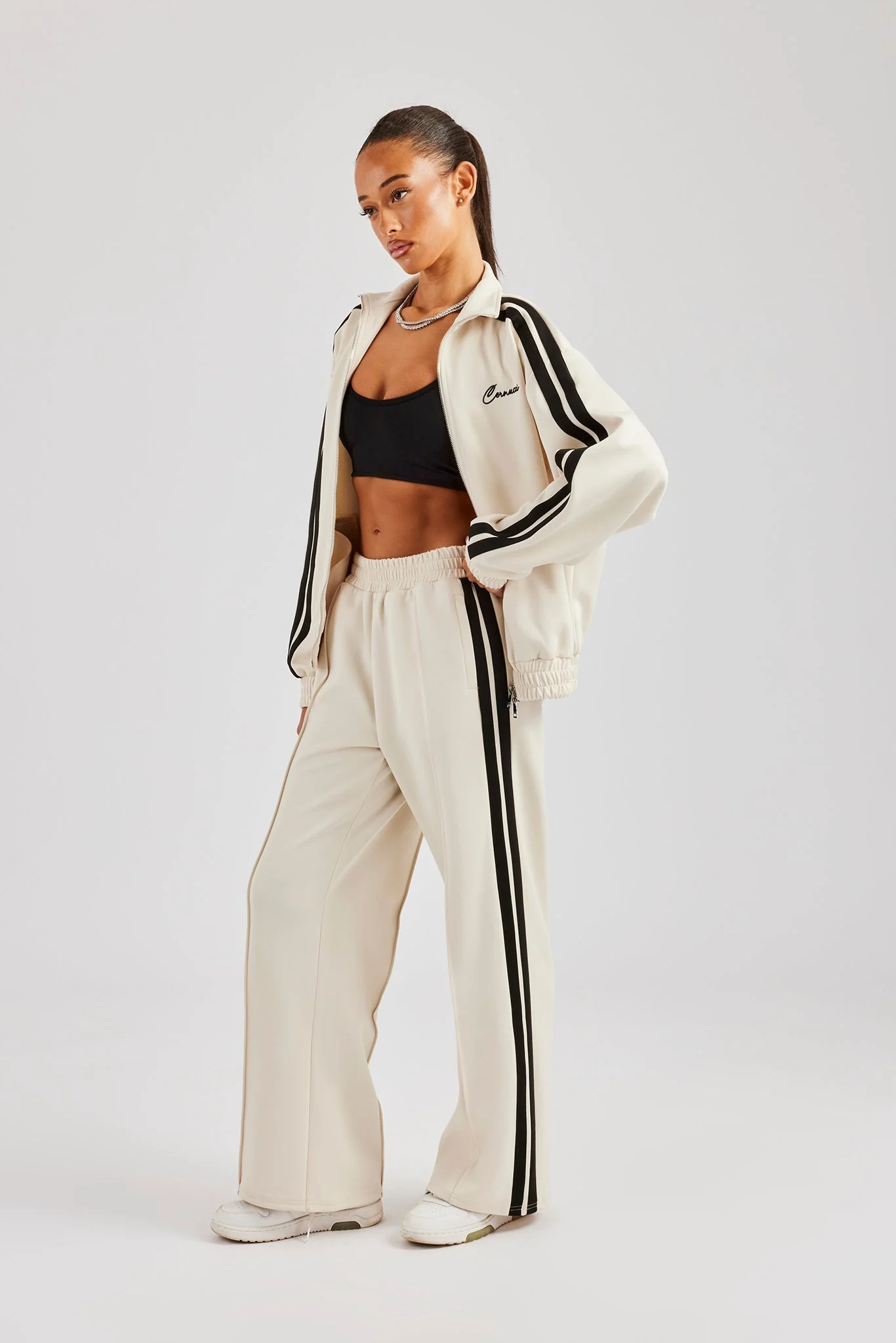 Zip Through Taping Tracksuit - Off White - Image 5