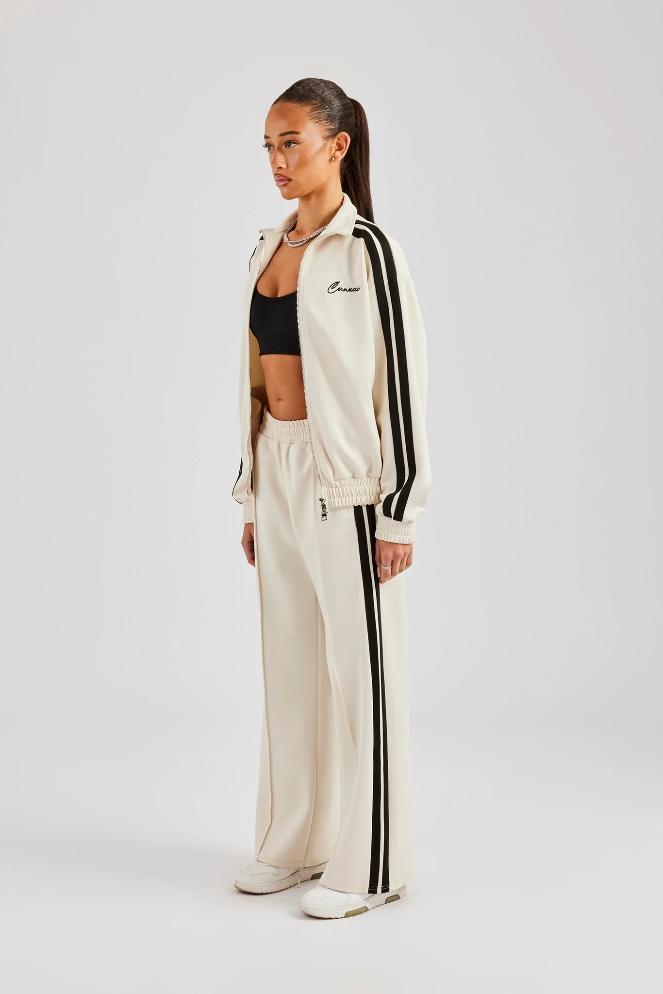 Zip Through Taping Tracksuit - Off White - Image 7